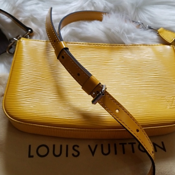 LOUIS VUITTON EPI CITRON YELLOW NM POCHETTE XBODY - Picture 5 of 8